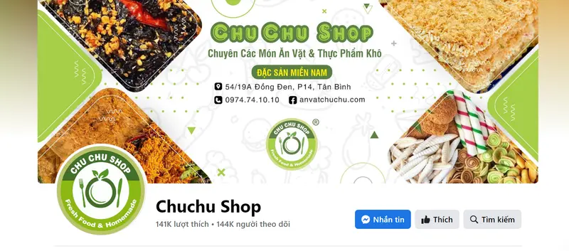 Cứa hàng bán đồ ăn vặt online
